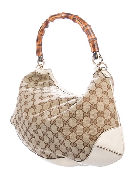 gucci hobo bag leather|Gucci bamboo hobo bag.